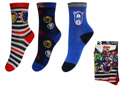 Skarpetki chłopięce 3-pak Avengers Marvel