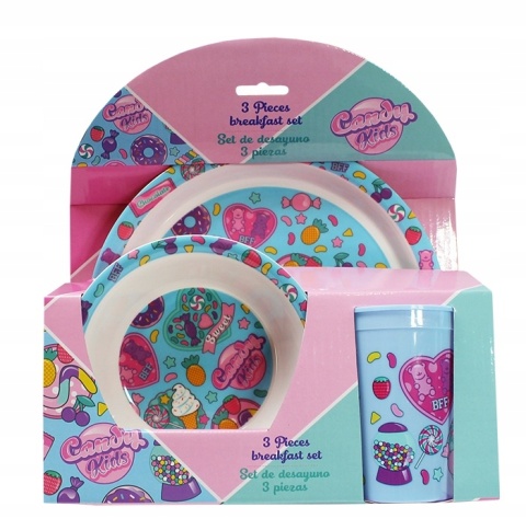 Zestaw naczyń z kubkiem Candy Kids