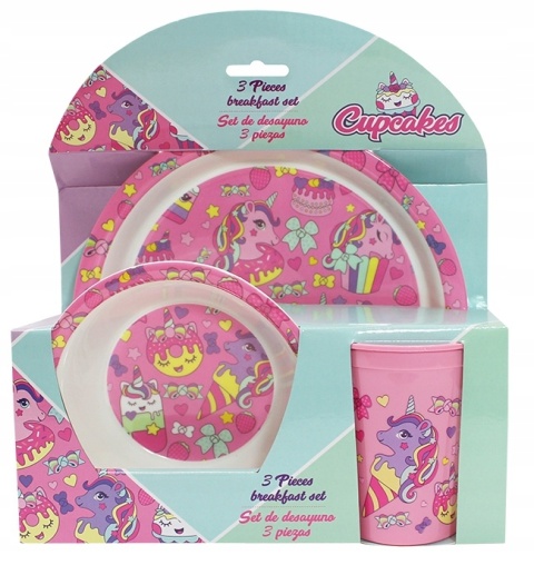 Zestaw naczyń z kubkiem Cupcakes