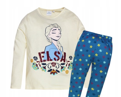 Piżama dla dziewczynki z długim rękawem Kraina Lodu