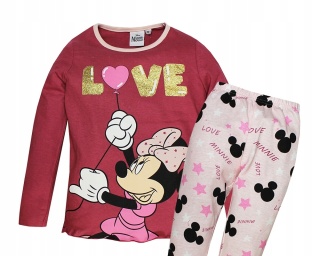 Piżama dla dziewczynki z długim rękawem Myszka Minnie