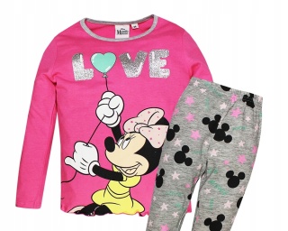 Piżama dla dziewczynki z długim rękawem Myszka Minnie