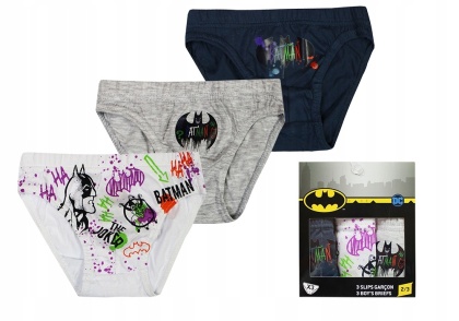 Slipki majtki chłopięce 3-pak Batman