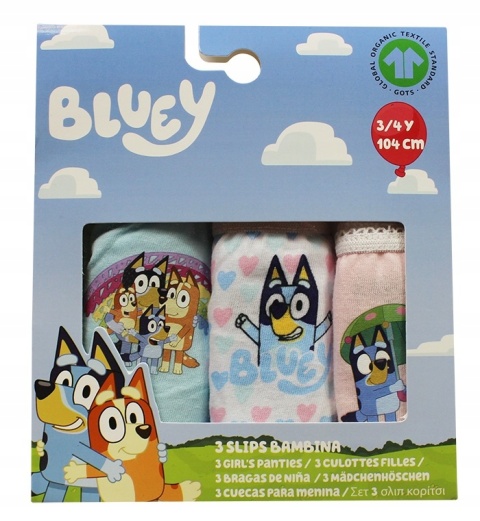 3-pak Majtki Bluey