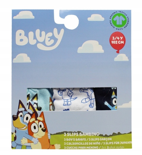 Slipki dla chłoBluey-slipki-chłopięceca bajkowe Bluey YE30002