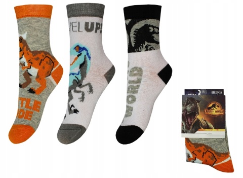 Skarpetki-chłopięce-3-pak-Jurrasic-World