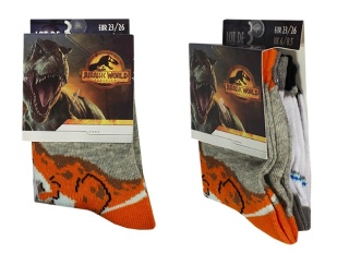 Skarpetki chłopięce 3-pak Jurassic World