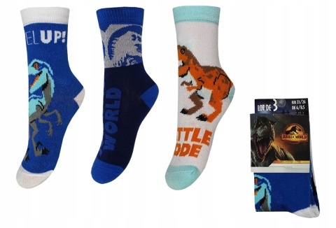 Skarpetki chłopięce 3-pak Jurrasic World