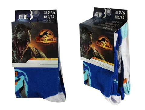 Skarpetki-chłopięce-3-pak-Jurrasic-World