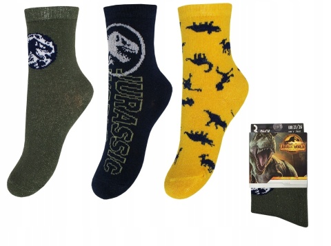 Skarpetki-chłopięce-3-pak-Jurrasic-World