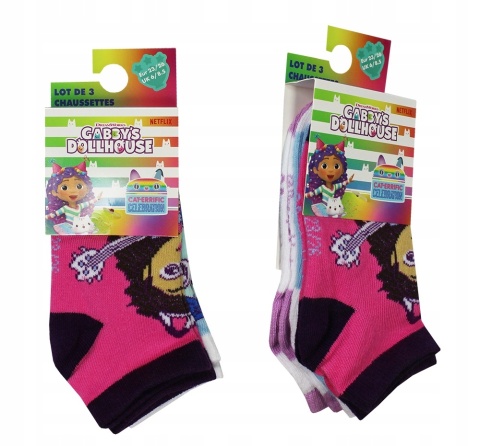Skarpetki-dziewczęce-3-pak-Koci Domek Gabi