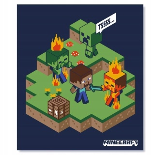Koc polarowy 110x140 cm Minecraft