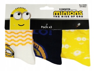 Skarpetki 3-pak Minionki