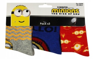 Skarpetki 3-pak Minionki