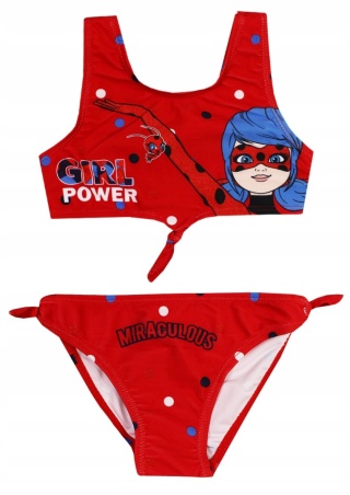 Dwucześciowy strój kąpielowy Biedronka i Czarny Kot