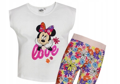 Piżama dla dziewczynki krótki rękaw Myszka Minnie