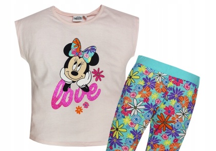 Piżama dla dziewczynki krótki rękaw Myszka Minnie