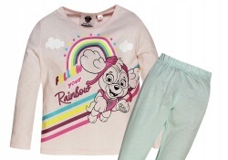 Piżama dziewczęca Paw Patrol – komplet z bohaterkami Skye i Everest.