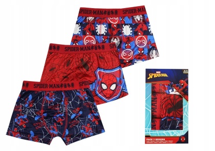 Bokserki dla chłopca 3 sztuki Spiderman Marvel