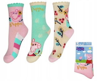 Skarpetki dla dziewczynki 3-pak Świnka Peppa