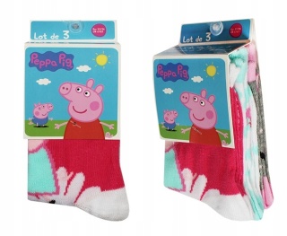 Skarpetki dla dziewczynki 3-pak Świnka Peppa