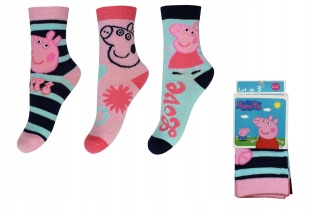 Skarpetki dla dziewczynki 3-pak Świnka Peppa