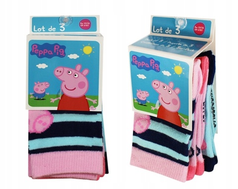 Skarpetki dla dziewczynki 3-pak Świnka Peppa