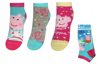 Stopki dla dziewczynki 3-pak Świnka Peppa