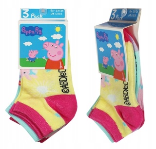 Stopki dla dziewczynki 3-pak Świnka Peppa