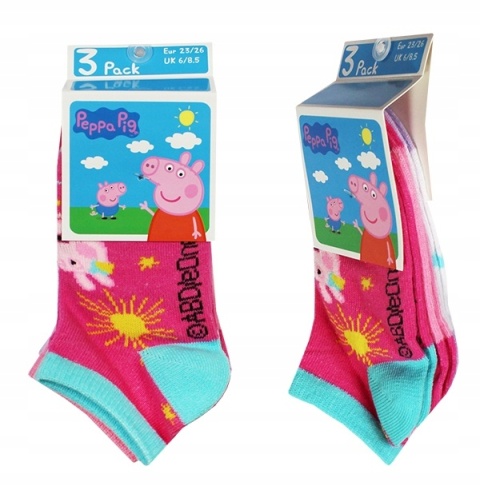 Stopki dla dziewczynki 3-pak Świnka Peppa