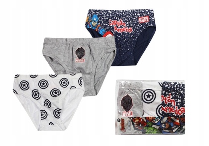 Slipki majtki chłopięce 3-pak Avengers