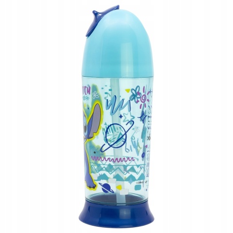 Bidon z silikonową słomką 280 ml Lilo i Stitch