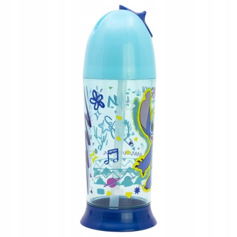 Bidon z silikonową słomką 280 ml Lilo i Stitch