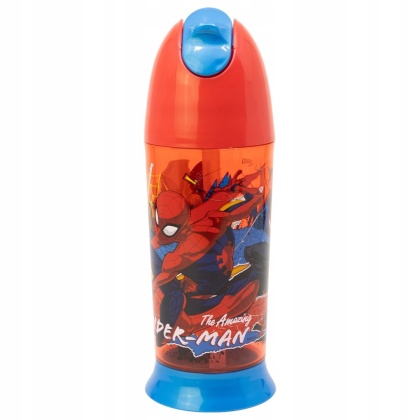 Bidon z silikonową słomką 280 ml Spiderman