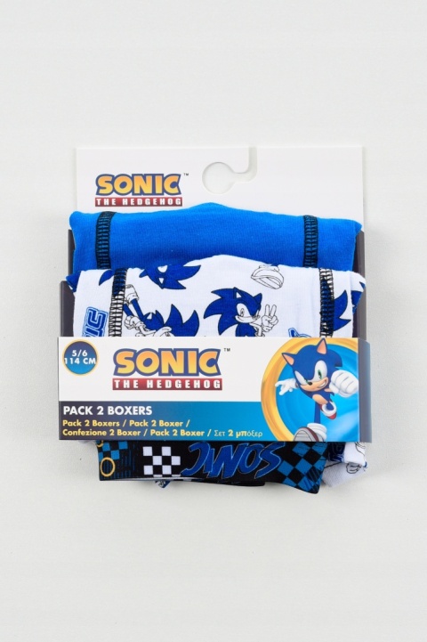 Bokserki dla dziecka bawełniane Sonic 2- pak