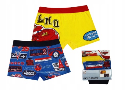 Bawełniane bokserki chłopięce 2-pak Cars Auta