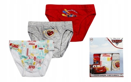 Slipki chłopięce majtki bawełniane 3-pak Cars Auta