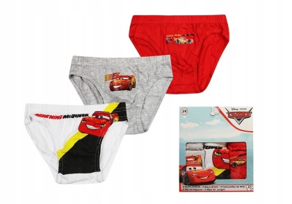 Slipki chłopięce bawełniane majtki 3-pak Cars Auta