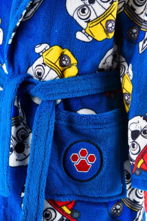 Szlafrok chłopięcy z kapturem i kieszeniami Psi Patrol