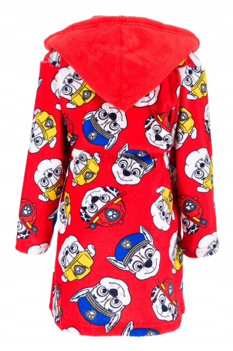 Szlafrok chłopięcy z kapturem i kieszeniami Psi Patrol