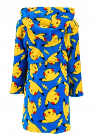 Szlafrok dziecięcy z kapturem i kieszeniami Pokemon