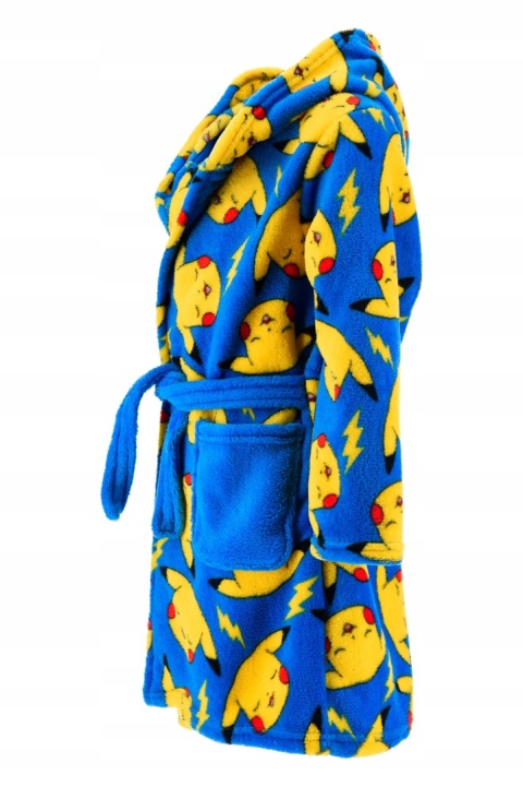 Szlafrok dziecięcy z kapturem i kieszeniami Pokemon