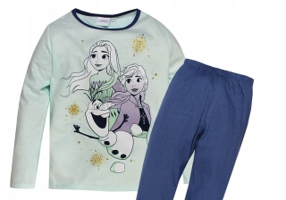 Piżama dziewczęca z długim rękawe Kraina Lodu