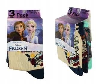 Skarpetki dla dziewczynki 3-pak Kraina Lodu