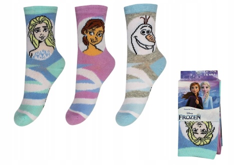 Skarpetki dla dziewczynki 3-pak Kraina Lodu