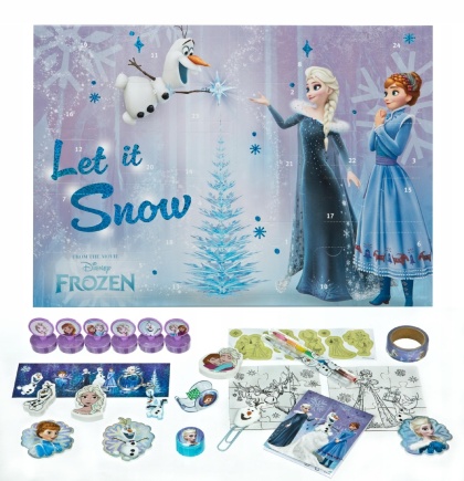 Kalendarz adwentowy dla dzieci Kraina Lodu pełny 24 okienka prezent Mikołaj