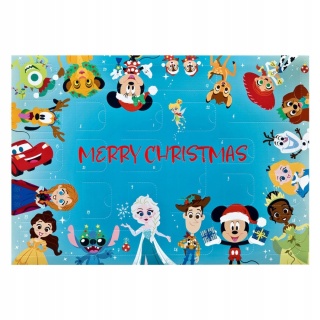 Kalendarz adwentowy dla dzieci Lilo i Stitch Cars Disney pełny 24 okienka