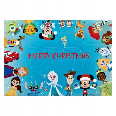 Kalendarz adwentowy dla dzieci Lilo i Stitch Cars Disney pełny 24 okienka