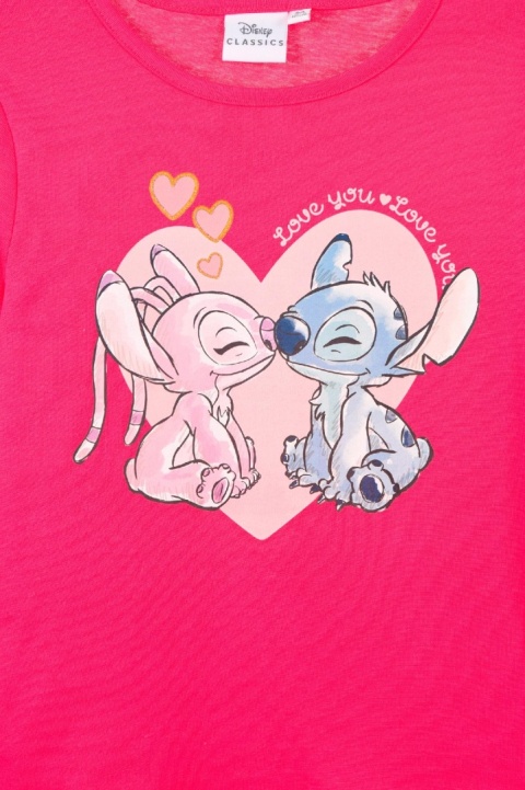 Bluzka dziewczęca z długim rękawem Lilo i Stitch