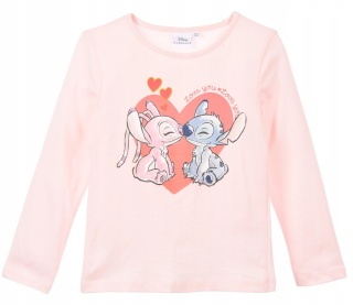 Bluzka dziewczęca z długim rękawem Lilo i Stitch
